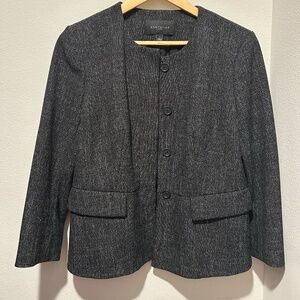 Ann Taylor Factory Women's Suit Jacket Size 6 in Dark Gray